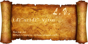 László Vitus névjegykártya